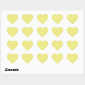 Licht Pastel Geel Hart Sticker (Vel)