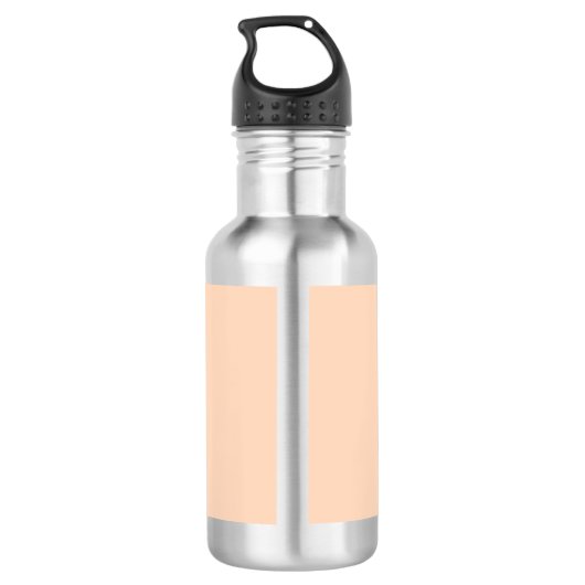 Licht Peach Minimalist Eenvoudige Gepersonaliseerd Waterfles (Achterkant)