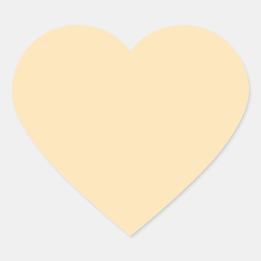 Licht Perzikkleurig hoog-eindgekleurd Hart Sticker (Voorkant)