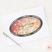 Licht rood en goudglitter Product Labels diamanten (Envelop)