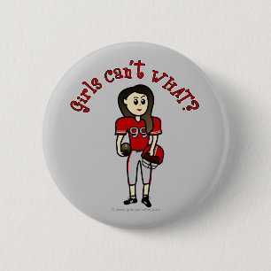 Licht rood Football Ronde Button 5,7 Cm