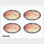 Licht rood Glitter Product Label Diamonds Logo (Vel)