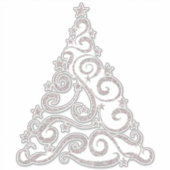 Licht Roos Gold Faux Glitter | Kerstboom Sticker (Voorkant)