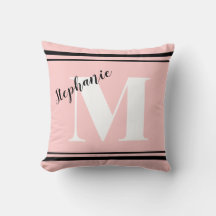 Licht Roos Roze en Zwart monogram