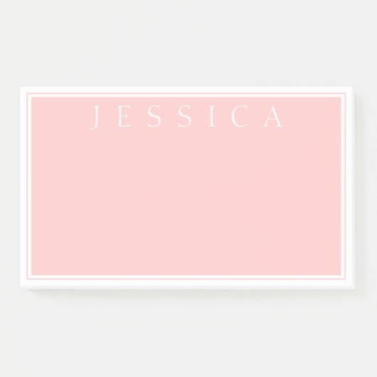 Licht Roos Roze | JOUW NAAM Post-it® Notes (Voorkant)
