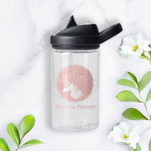 Licht Roos Roze Wit Magische Unicorn Waterfles