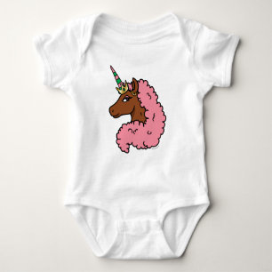 Licht Roze Afro Eenhoorn Romper