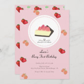 Licht roze Eerste Meisje Eerste Dag Kaart (Voorkant / Achterkant)