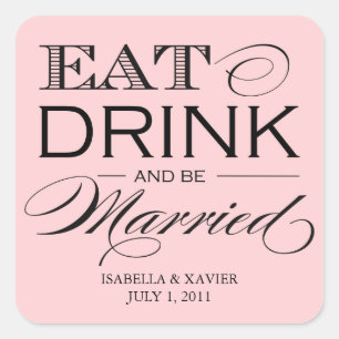 Licht roze Eet, Drink   STICKERS