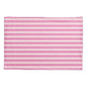 Licht roze en roze gestreept kussensloop (Achterkant)