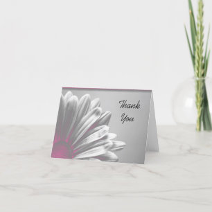 Licht roze Floral Belangrijkste kenmerken Dank u Bedankkaart