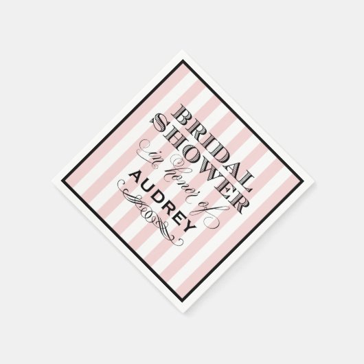 licht roze Frans Vrijgezellenfeest Servet (Hoek)