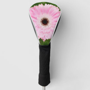 Licht roze Gerbera Daisy Floral gepersonaliseerd Golfheadcover