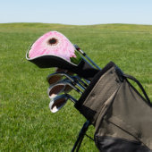 Licht roze Gerbera Daisy Floral gepersonaliseerd Golfheadcover (Insitu)