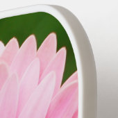 Licht roze Gerbera Daisy Floral gepersonaliseerd Pickleball Paddle (Links Detail)