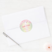 Licht roze glitter druppels body boter labels (Envelop)