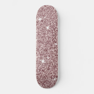 Licht Roze Glitter Ster Cute Meisjesachtig Glans P Skateboard