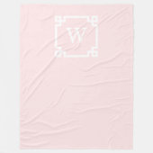 Licht roze Grieks Zeer belangrijk Lijst #2 Monogra Fleece Deken (Voorkant)