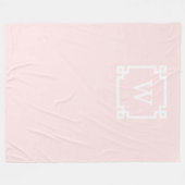 Licht roze Grieks Zeer belangrijk Lijst #2 Monogra Fleece Deken (Voorkant (Horizontaal))