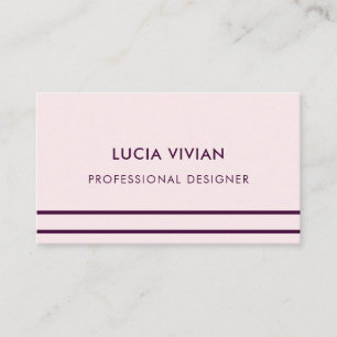 Licht roze lijn minimalistisch modern professionee visitekaartje