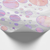 Licht roze pols dot patroon cadeaupapier (Hoek)