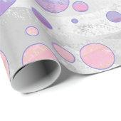 Licht roze pols dot patroon cadeaupapier (Rol Hoek)