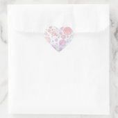 Licht roze pols dot patroon hart sticker (Tas)