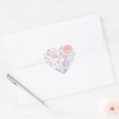 Licht roze pols dot patroon hart sticker (Envelop)