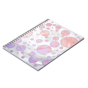Licht roze pols dot patroon notitieboek
