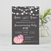 Licht roze pompoen in het huishouden kaart (Staand voorkant)