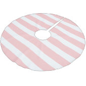 Licht roze preppy strepen kerstboom rok (Gekanteld)
