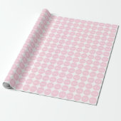 Licht roze Stippen patroon op wit met naam Cadeaupapier (Uitgerold)