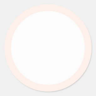 Licht roze vaste kleurenrand leeg ronde sticker