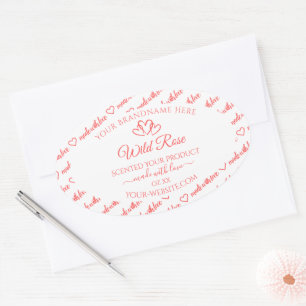 Licht roze witte woorden Cloud Product Labels hart