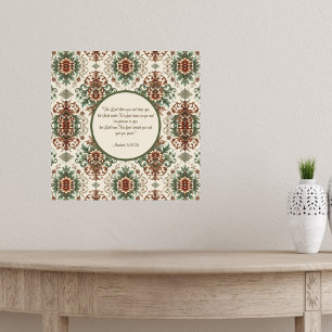 Licht rustieke traditionele zegen poster