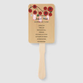 Licht Rustisch Rood Mason Jars Weddenschap Handwaaier (Voorkant)