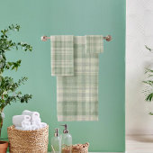 Licht salie groen plaid bad handdoek