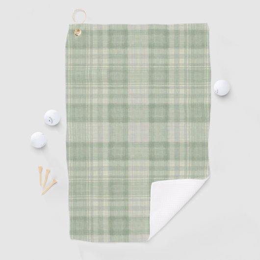 Licht salie groen plaid golfhanddoek (Insitu)