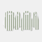 Licht saliegroen en witte streep bedankdoosjes (Uitgevouwen)