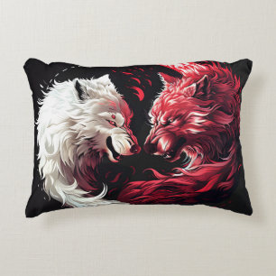 Licht Schaduw Wolf Spirit Dier Fantasie Accent Kussen