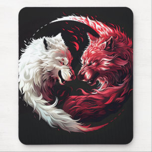 Licht Schaduw Wolf Spirit Dier Fantasie Muismat