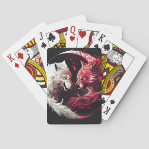 Licht Schaduw Wolf Spirit Dier Fantasie Pokerkaarten