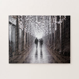 Licht, schaduwen en symmetrie - sepia legpuzzel
