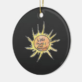 Licht schijnt door de duisternis keramisch ornament (Links)