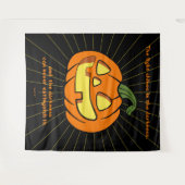 Licht schijnt in de duisternis Jack-o-lantern Wandkleed (Voorkant (horizontaal))