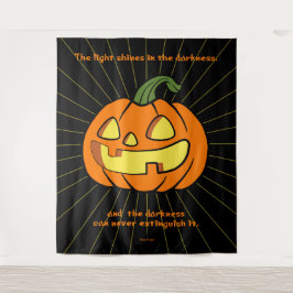 Licht schijnt in de duisternis Jack-o-lantern Wandkleed