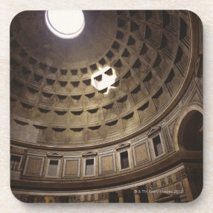 Licht schitterend door oculus in het Pantheon in Bier Onderzetter