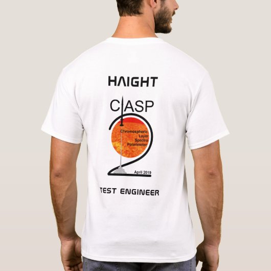 Licht Shirt met NAAM en ROL (Achterkant)