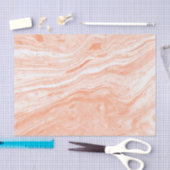 Licht Sinaasappel en wit marmeren patroon Tissuepapier (Craft)