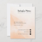 Licht Sinaasappel sieraden verzorging instructies Notitiekaartje (Achterkant)